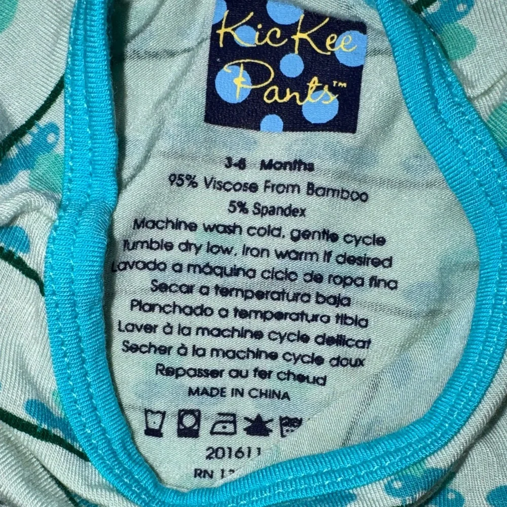 NWT Kickee Pants Gown Baby Pajamas Aloe Print Layette l 3-6 month